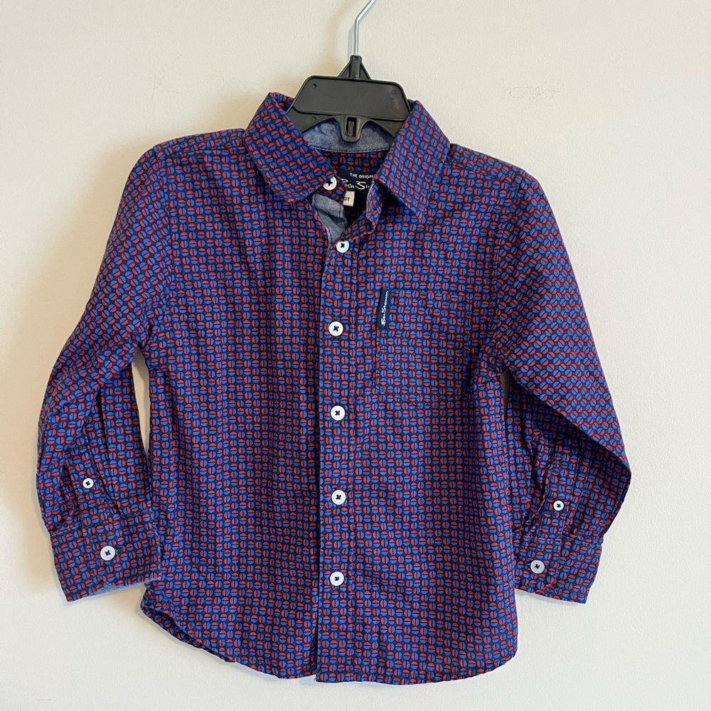 [Ben Sherman] Boy’s Button Down Long Sleeve Shirt-3T